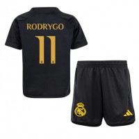 Real Madrid Rodrygo Goes #11 3rd trikot Kinder 2023-24 Kurzarm (+ Kurze Hosen)